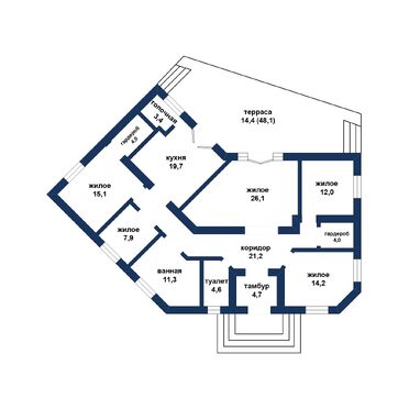 Современный дом в Коробчицах возле леса - 640044, план 1