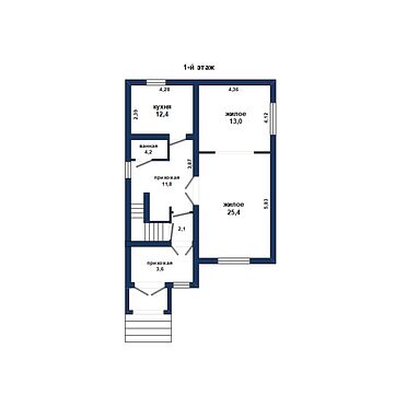 Просторный дом для большой семьи - 180981, план 2