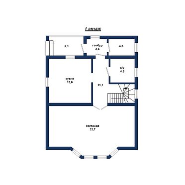 Дом с просторным участком -180127, план 1