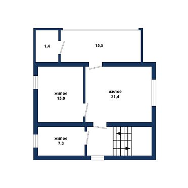  Просторный двухэтажный жилой доми в г. Дрогичин - 530037, план 2