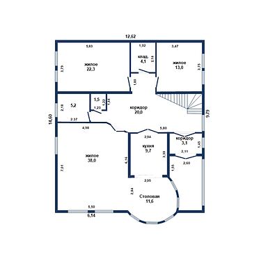 Уютный дом в д. Черни - 380627, план 1
