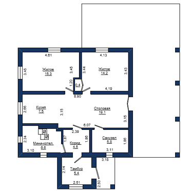 Современный жилой дом в пригороде Бреста - 300067, план 1