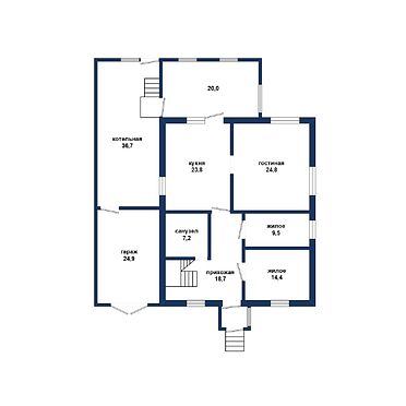 Двухэтажный жилой дом в г.Бресте - 230585, план 1
